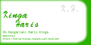 kinga haris business card